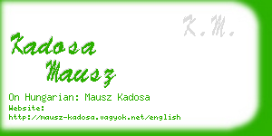 kadosa mausz business card